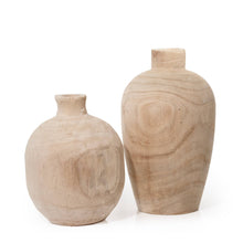 Load image into Gallery viewer, Paulownia Wood Round Vase
