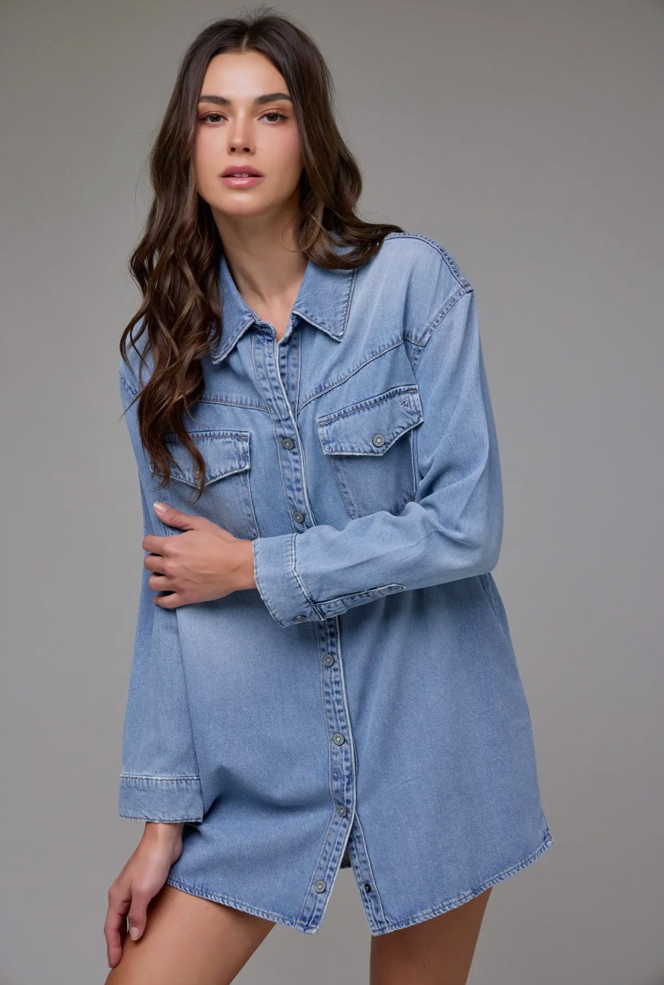 oversize shirt dress Oversized – Gallery Interiors Material:96% Polyester; 4% Spandex Black Lace-Up Flared Gothic Dress Women's Shape Burgundy Acid BUTTON DOWN SHIRT details