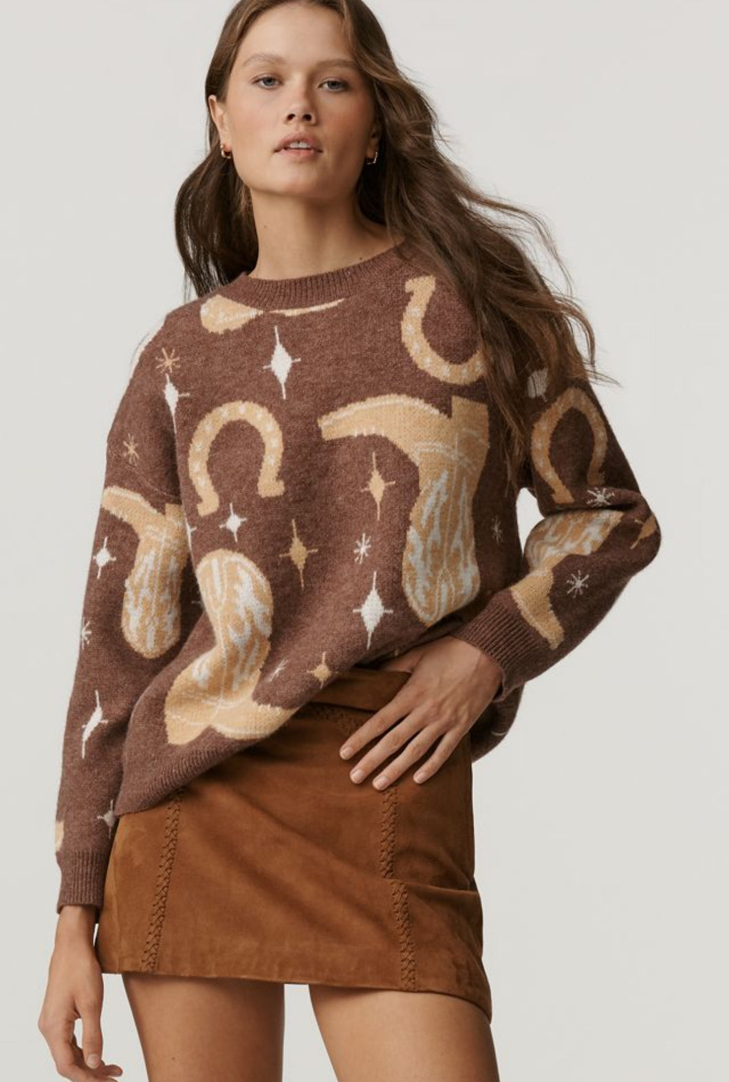 Lucky Boots Knit Sweater