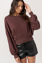Load image into Gallery viewer, Evie Pleated Crew Neck Sweathsirt
