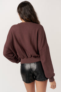 Evie Pleated Crew Neck Sweathsirt