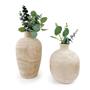 Paulownia Wood Round Vase