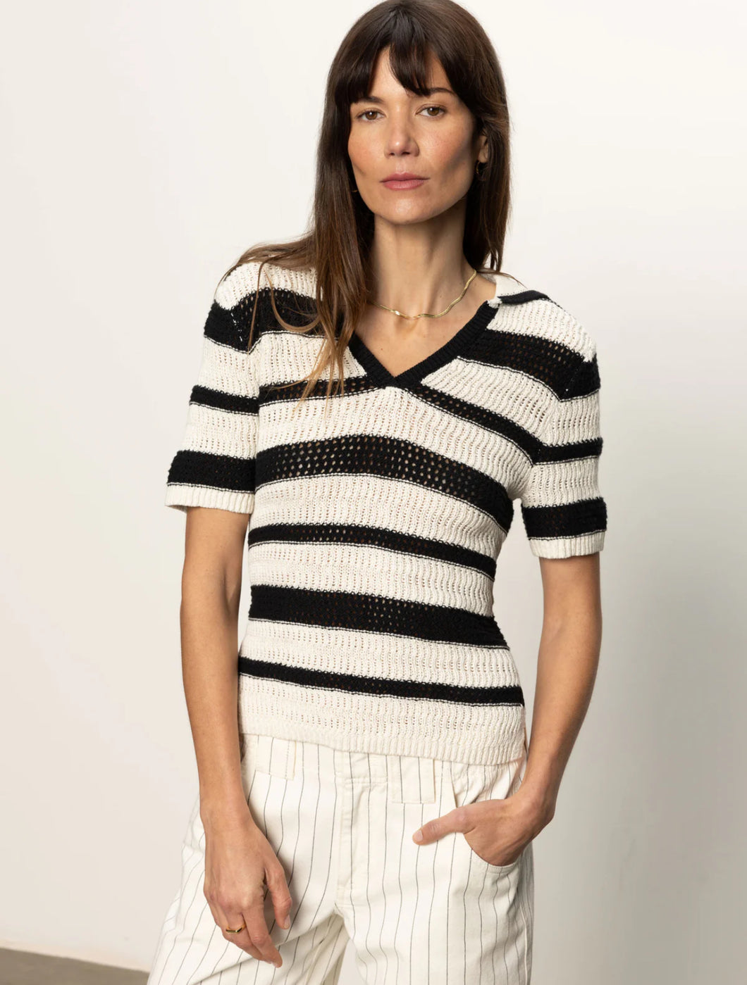 Knitted Collar Top