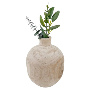 Paulownia Wood Round Vase