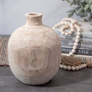 Paulownia Wood Round Vase