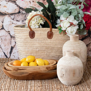 Paulownia Wood Round Vase