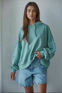 Cotton Drop Shoulder Hoodie