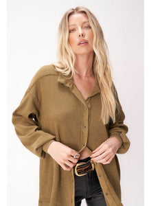 Miraya Washed Button Down