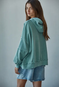 Cotton Drop Shoulder Hoodie