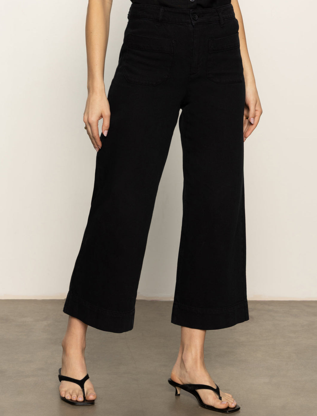 Soft Marine Wide Leg Crop