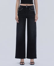 Load image into Gallery viewer, High Rise Studded Wide Leg
