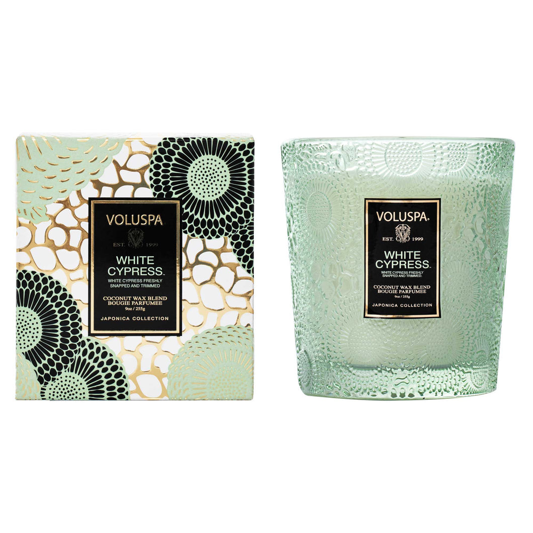 White Cypress 9oz Classic Candle