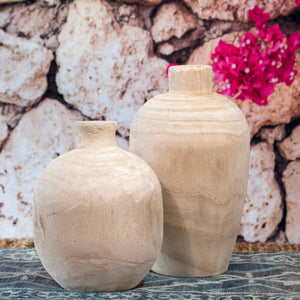 Paulownia Wood Round Vase