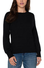 Load image into Gallery viewer, Long Sleeve Ribbed Crew Neck Sweater
