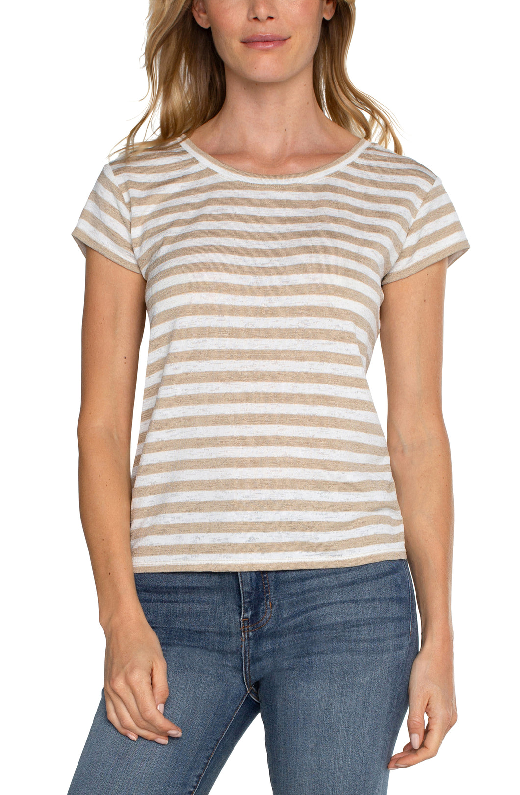 Cinched Back Striped Tee