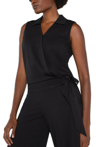 Surplice Top With Tie