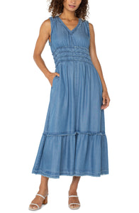 Maxi Chambray Tank Dress