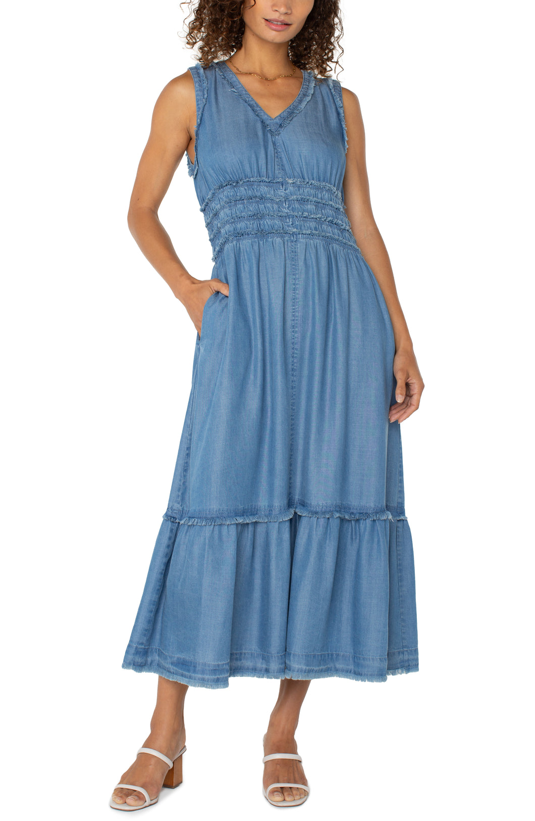 Maxi Chambray Tank Dress