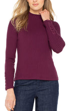 Load image into Gallery viewer, Long Sleeve Mock w/ Button Detail
