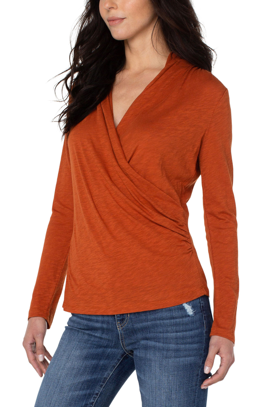 Wrap Front Long Sleeve